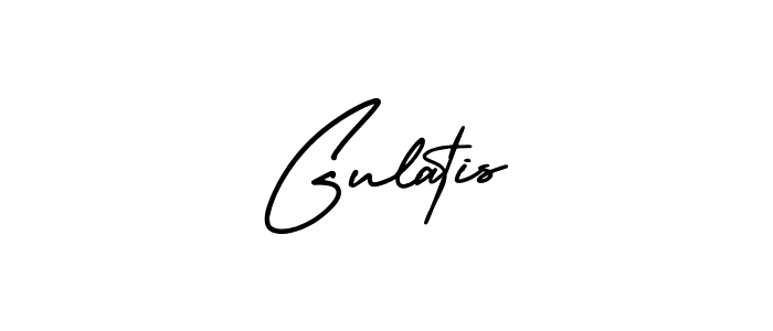 Design your own signature with our free online signature maker. With this signature software, you can create a handwritten (AmerikaSignatureDemo-Regular) signature for name Gulatis. Gulatis signature style 3 images and pictures png
