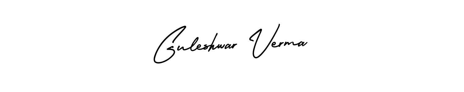 Make a beautiful signature design for name Guleshwar Verma. With this signature (AmerikaSignatureDemo-Regular) style, you can create a handwritten signature for free. Guleshwar Verma signature style 3 images and pictures png