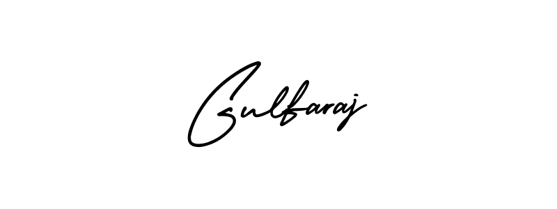 The best way (AmerikaSignatureDemo-Regular) to make a short signature is to pick only two or three words in your name. The name Gulfaraj include a total of six letters. For converting this name. Gulfaraj signature style 3 images and pictures png