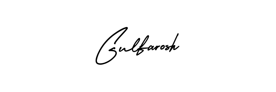 Use a signature maker to create a handwritten signature online. With this signature software, you can design (AmerikaSignatureDemo-Regular) your own signature for name Gulfarosh. Gulfarosh signature style 3 images and pictures png
