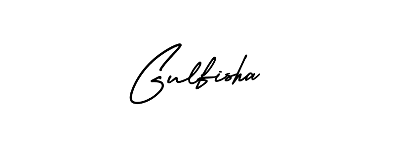 AmerikaSignatureDemo-Regular is a professional signature style that is perfect for those who want to add a touch of class to their signature. It is also a great choice for those who want to make their signature more unique. Get Gulfisha name to fancy signature for free. Gulfisha signature style 3 images and pictures png