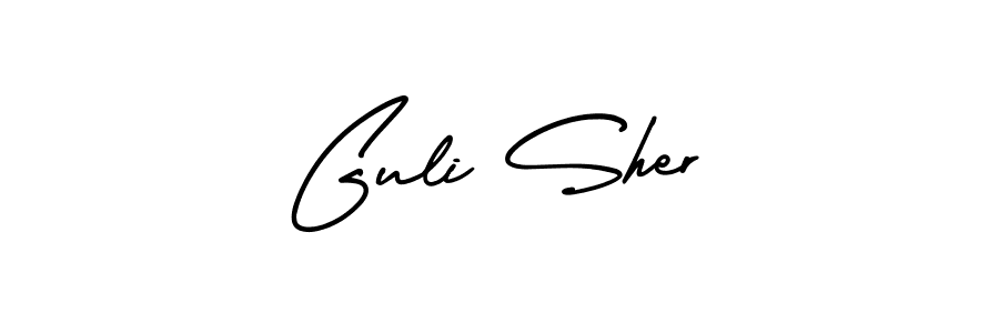 Also we have Guli Sher name is the best signature style. Create professional handwritten signature collection using AmerikaSignatureDemo-Regular autograph style. Guli Sher signature style 3 images and pictures png