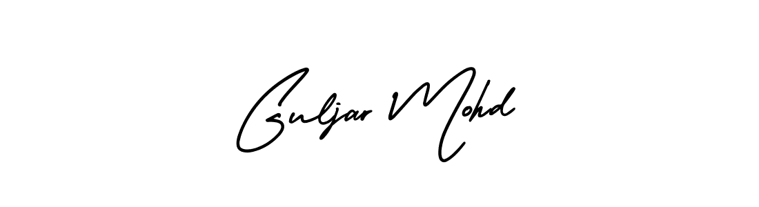 Use a signature maker to create a handwritten signature online. With this signature software, you can design (AmerikaSignatureDemo-Regular) your own signature for name Guljar Mohd. Guljar Mohd signature style 3 images and pictures png