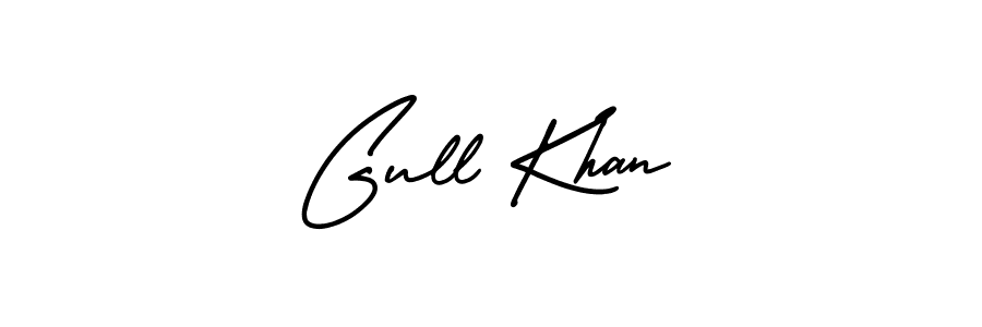 How to make Gull Khan name signature. Use AmerikaSignatureDemo-Regular style for creating short signs online. This is the latest handwritten sign. Gull Khan signature style 3 images and pictures png