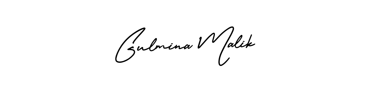 How to make Gulmina Malik name signature. Use AmerikaSignatureDemo-Regular style for creating short signs online. This is the latest handwritten sign. Gulmina Malik signature style 3 images and pictures png