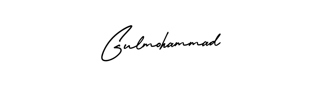 How to make Gulmohammad name signature. Use AmerikaSignatureDemo-Regular style for creating short signs online. This is the latest handwritten sign. Gulmohammad signature style 3 images and pictures png