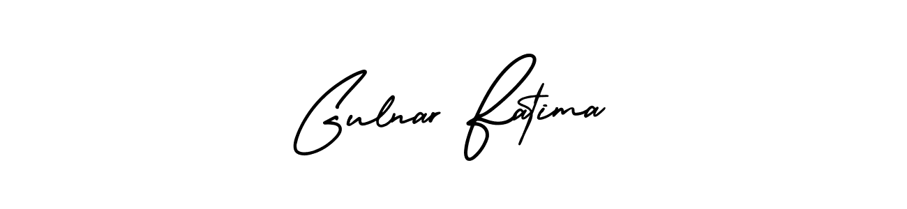 Make a short Gulnar Fatima signature style. Manage your documents anywhere anytime using AmerikaSignatureDemo-Regular. Create and add eSignatures, submit forms, share and send files easily. Gulnar Fatima signature style 3 images and pictures png