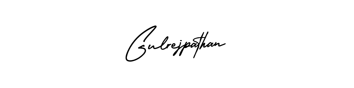 The best way (AmerikaSignatureDemo-Regular) to make a short signature is to pick only two or three words in your name. The name Gulrejpathan include a total of six letters. For converting this name. Gulrejpathan signature style 3 images and pictures png