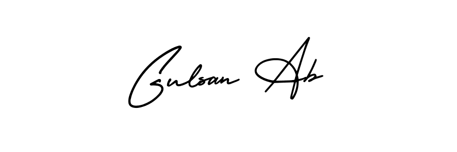 Design your own signature with our free online signature maker. With this signature software, you can create a handwritten (AmerikaSignatureDemo-Regular) signature for name Gulsan Ab. Gulsan Ab signature style 3 images and pictures png