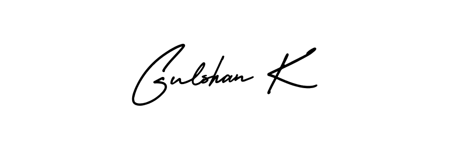 Gulshan K stylish signature style. Best Handwritten Sign (AmerikaSignatureDemo-Regular) for my name. Handwritten Signature Collection Ideas for my name Gulshan K. Gulshan K signature style 3 images and pictures png