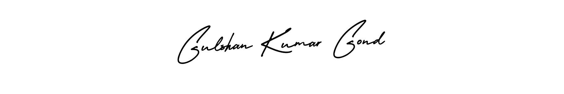 The best way (AmerikaSignatureDemo-Regular) to make a short signature is to pick only two or three words in your name. The name Gulshan Kumar Gond include a total of six letters. For converting this name. Gulshan Kumar Gond signature style 3 images and pictures png