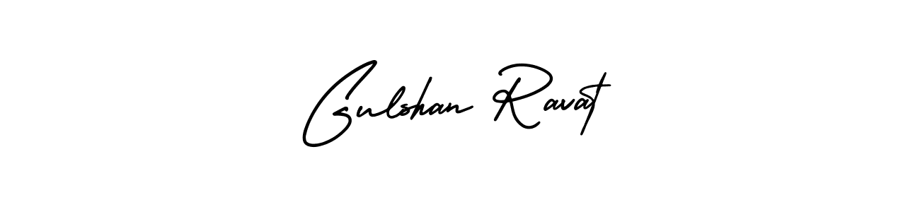 You should practise on your own different ways (AmerikaSignatureDemo-Regular) to write your name (Gulshan Ravat) in signature. don't let someone else do it for you. Gulshan Ravat signature style 3 images and pictures png