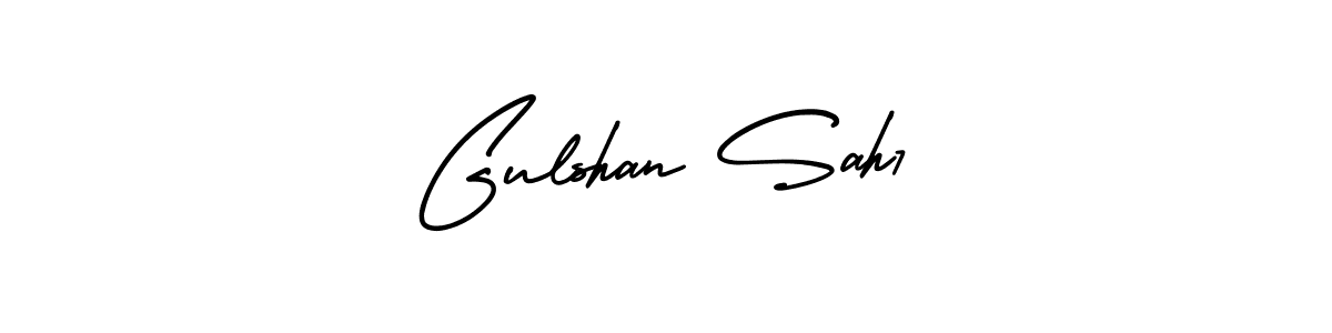 The best way (AmerikaSignatureDemo-Regular) to make a short signature is to pick only two or three words in your name. The name Gulshan Sah7 include a total of six letters. For converting this name. Gulshan Sah7 signature style 3 images and pictures png