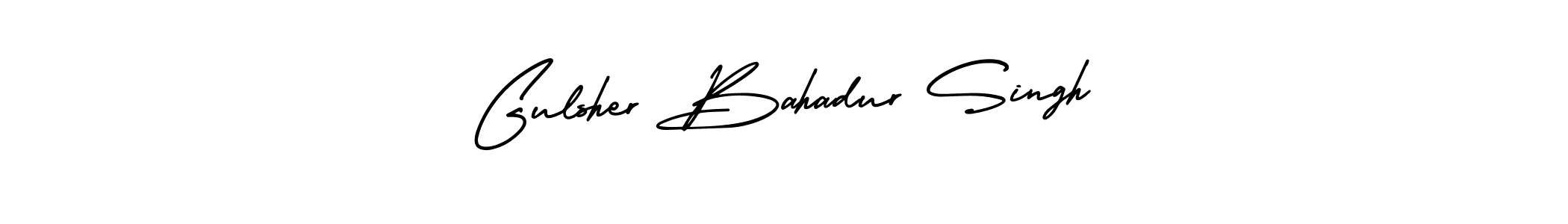 Make a beautiful signature design for name Gulsher Bahadur Singh. With this signature (AmerikaSignatureDemo-Regular) style, you can create a handwritten signature for free. Gulsher Bahadur Singh signature style 3 images and pictures png
