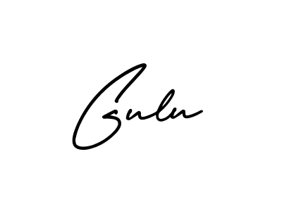 Gulu stylish signature style. Best Handwritten Sign (AmerikaSignatureDemo-Regular) for my name. Handwritten Signature Collection Ideas for my name Gulu. Gulu signature style 3 images and pictures png