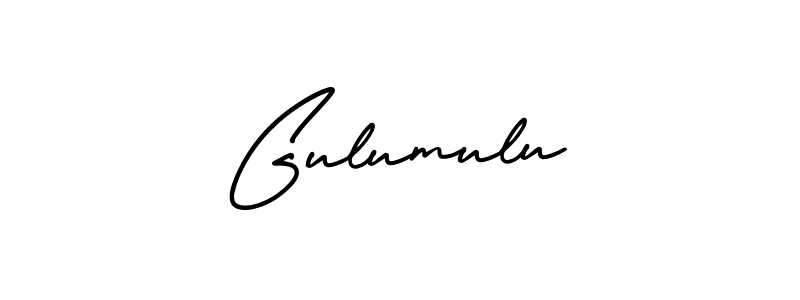 Create a beautiful signature design for name Gulumulu. With this signature (AmerikaSignatureDemo-Regular) fonts, you can make a handwritten signature for free. Gulumulu signature style 3 images and pictures png