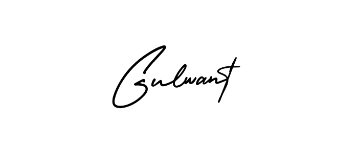 The best way (AmerikaSignatureDemo-Regular) to make a short signature is to pick only two or three words in your name. The name Gulwant include a total of six letters. For converting this name. Gulwant signature style 3 images and pictures png