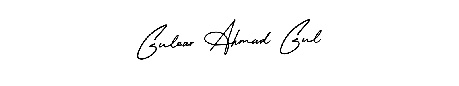 How to make Gulzar Ahmad Gul name signature. Use AmerikaSignatureDemo-Regular style for creating short signs online. This is the latest handwritten sign. Gulzar Ahmad Gul signature style 3 images and pictures png