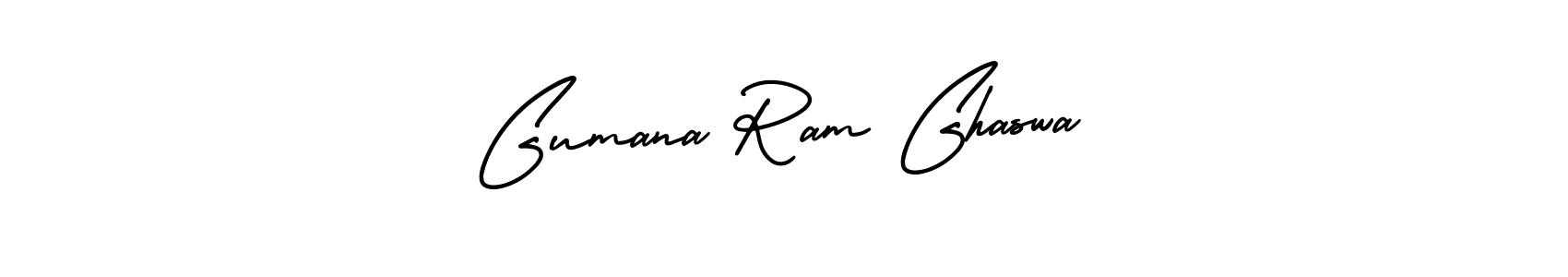 You can use this online signature creator to create a handwritten signature for the name Gumana Ram Ghaswa. This is the best online autograph maker. Gumana Ram Ghaswa signature style 3 images and pictures png