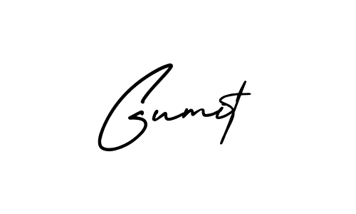 How to make Gumit name signature. Use AmerikaSignatureDemo-Regular style for creating short signs online. This is the latest handwritten sign. Gumit signature style 3 images and pictures png