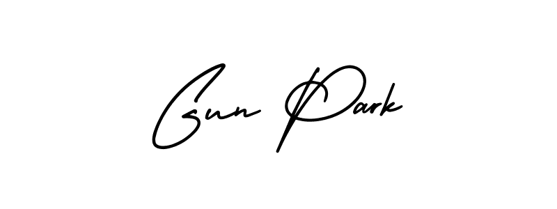 How to make Gun Park signature? AmerikaSignatureDemo-Regular is a professional autograph style. Create handwritten signature for Gun Park name. Gun Park signature style 3 images and pictures png