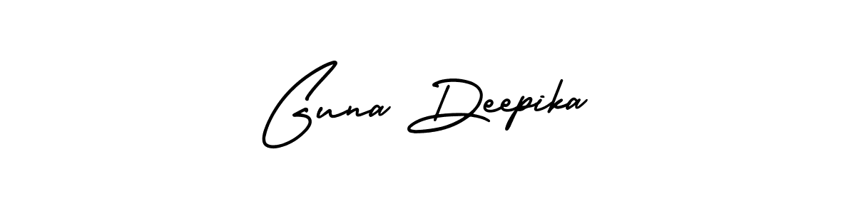 Use a signature maker to create a handwritten signature online. With this signature software, you can design (AmerikaSignatureDemo-Regular) your own signature for name Guna Deepika. Guna Deepika signature style 3 images and pictures png