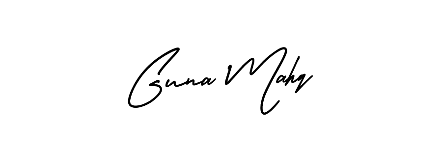 Similarly AmerikaSignatureDemo-Regular is the best handwritten signature design. Signature creator online .You can use it as an online autograph creator for name Guna Mahq. Guna Mahq signature style 3 images and pictures png