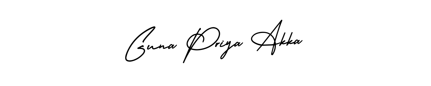 Create a beautiful signature design for name Guna Priya Akka. With this signature (AmerikaSignatureDemo-Regular) fonts, you can make a handwritten signature for free. Guna Priya Akka signature style 3 images and pictures png