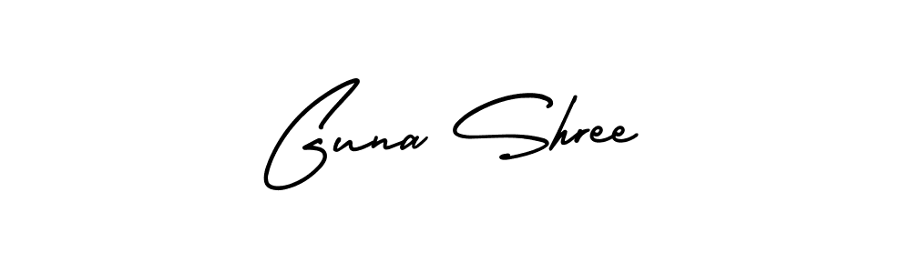 Also You can easily find your signature by using the search form. We will create Guna Shree name handwritten signature images for you free of cost using AmerikaSignatureDemo-Regular sign style. Guna Shree signature style 3 images and pictures png
