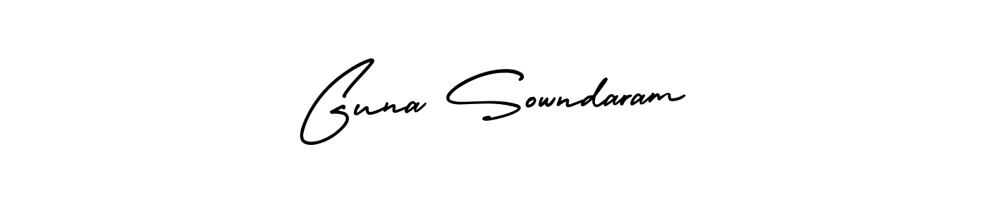 The best way (AmerikaSignatureDemo-Regular) to make a short signature is to pick only two or three words in your name. The name Guna Sowndaram include a total of six letters. For converting this name. Guna Sowndaram signature style 3 images and pictures png