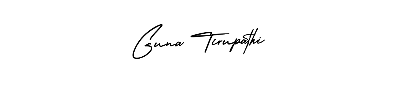 AmerikaSignatureDemo-Regular is a professional signature style that is perfect for those who want to add a touch of class to their signature. It is also a great choice for those who want to make their signature more unique. Get Guna Tirupathi name to fancy signature for free. Guna Tirupathi signature style 3 images and pictures png