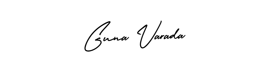 This is the best signature style for the Guna Varada name. Also you like these signature font (AmerikaSignatureDemo-Regular). Mix name signature. Guna Varada signature style 3 images and pictures png