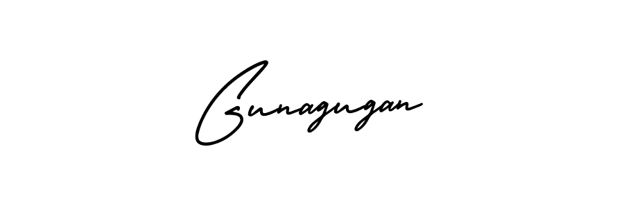 Use a signature maker to create a handwritten signature online. With this signature software, you can design (AmerikaSignatureDemo-Regular) your own signature for name Gunagugan. Gunagugan signature style 3 images and pictures png