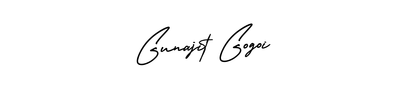 It looks lik you need a new signature style for name Gunajit Gogoi. Design unique handwritten (AmerikaSignatureDemo-Regular) signature with our free signature maker in just a few clicks. Gunajit Gogoi signature style 3 images and pictures png