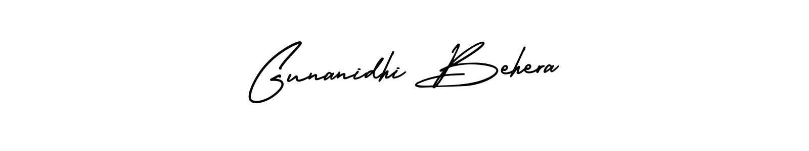 Also You can easily find your signature by using the search form. We will create Gunanidhi Behera name handwritten signature images for you free of cost using AmerikaSignatureDemo-Regular sign style. Gunanidhi Behera signature style 3 images and pictures png