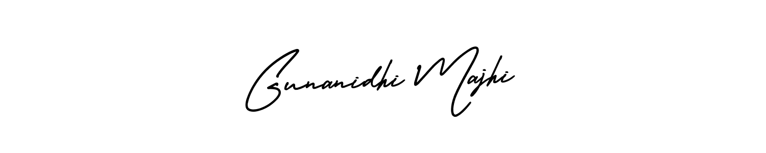 Use a signature maker to create a handwritten signature online. With this signature software, you can design (AmerikaSignatureDemo-Regular) your own signature for name Gunanidhi Majhi. Gunanidhi Majhi signature style 3 images and pictures png