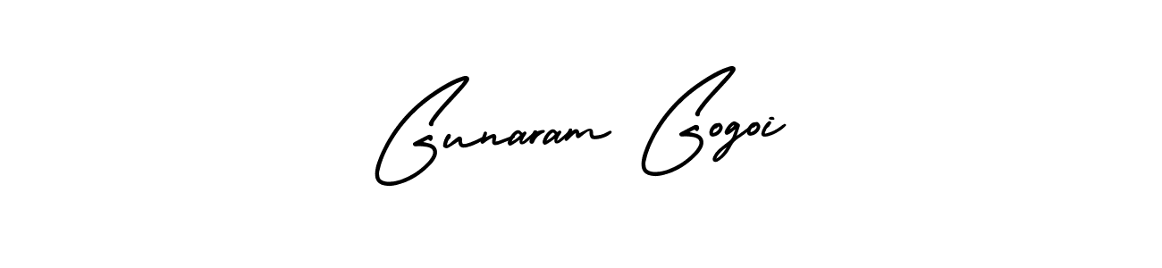 Design your own signature with our free online signature maker. With this signature software, you can create a handwritten (AmerikaSignatureDemo-Regular) signature for name Gunaram Gogoi. Gunaram Gogoi signature style 3 images and pictures png