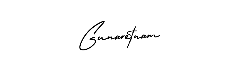 How to make Gunaretnam signature? AmerikaSignatureDemo-Regular is a professional autograph style. Create handwritten signature for Gunaretnam name. Gunaretnam signature style 3 images and pictures png