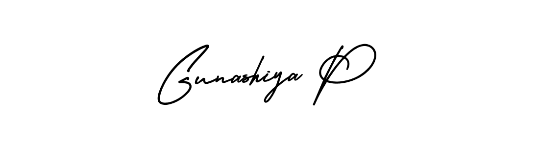 Best and Professional Signature Style for Gunashiya P. AmerikaSignatureDemo-Regular Best Signature Style Collection. Gunashiya P signature style 3 images and pictures png