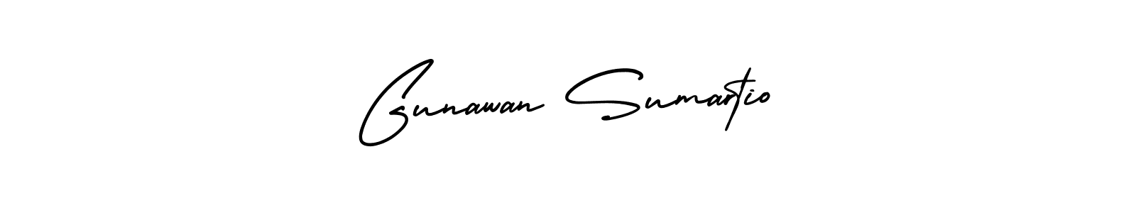 Create a beautiful signature design for name Gunawan Sumartio. With this signature (AmerikaSignatureDemo-Regular) fonts, you can make a handwritten signature for free. Gunawan Sumartio signature style 3 images and pictures png