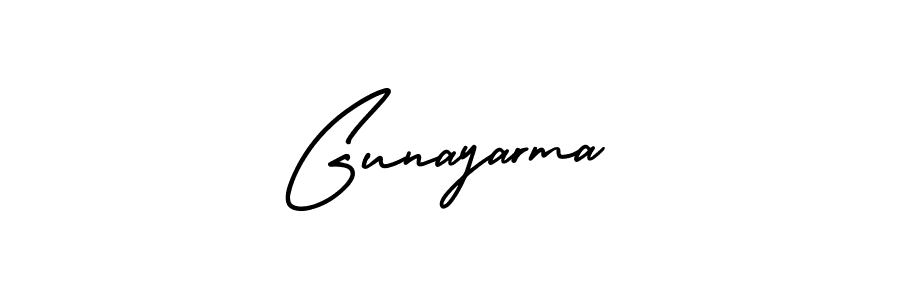 How to make Gunayarma signature? AmerikaSignatureDemo-Regular is a professional autograph style. Create handwritten signature for Gunayarma name. Gunayarma signature style 3 images and pictures png