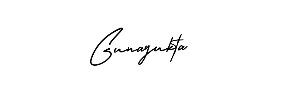 How to make Gunayukta signature? AmerikaSignatureDemo-Regular is a professional autograph style. Create handwritten signature for Gunayukta name. Gunayukta signature style 3 images and pictures png