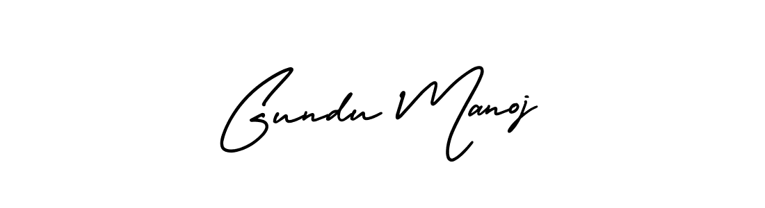 Also we have Gundu Manoj name is the best signature style. Create professional handwritten signature collection using AmerikaSignatureDemo-Regular autograph style. Gundu Manoj signature style 3 images and pictures png