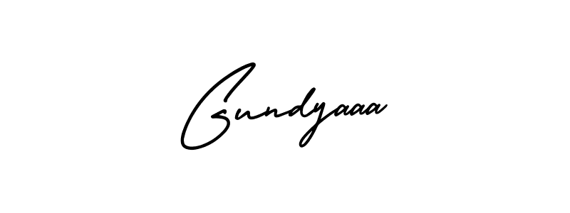 It looks lik you need a new signature style for name Gundyaaa. Design unique handwritten (AmerikaSignatureDemo-Regular) signature with our free signature maker in just a few clicks. Gundyaaa signature style 3 images and pictures png