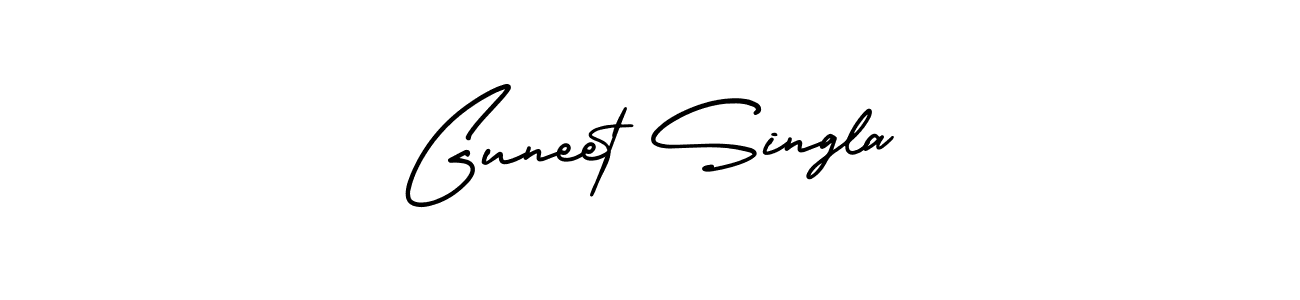 Design your own signature with our free online signature maker. With this signature software, you can create a handwritten (AmerikaSignatureDemo-Regular) signature for name Guneet Singla. Guneet Singla signature style 3 images and pictures png