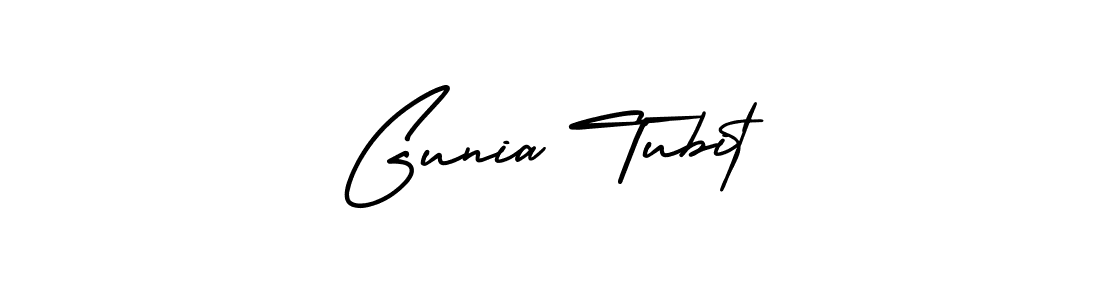 Make a short Gunia Tubit signature style. Manage your documents anywhere anytime using AmerikaSignatureDemo-Regular. Create and add eSignatures, submit forms, share and send files easily. Gunia Tubit signature style 3 images and pictures png