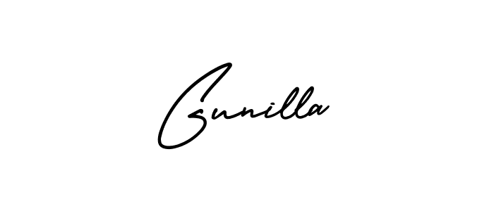 if you are searching for the best signature style for your name Gunilla. so please give up your signature search. here we have designed multiple signature styles  using AmerikaSignatureDemo-Regular. Gunilla signature style 3 images and pictures png