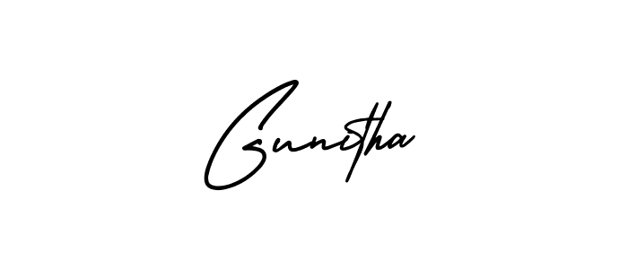 Similarly AmerikaSignatureDemo-Regular is the best handwritten signature design. Signature creator online .You can use it as an online autograph creator for name Gunitha. Gunitha signature style 3 images and pictures png