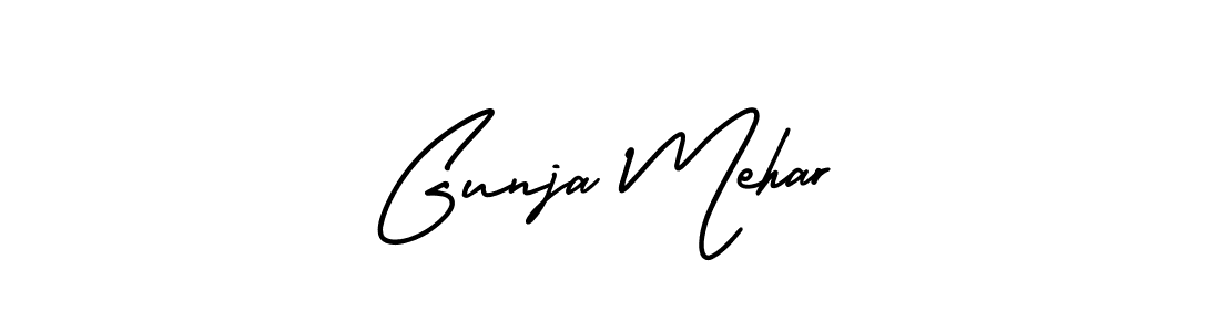 if you are searching for the best signature style for your name Gunja Mehar. so please give up your signature search. here we have designed multiple signature styles  using AmerikaSignatureDemo-Regular. Gunja Mehar signature style 3 images and pictures png