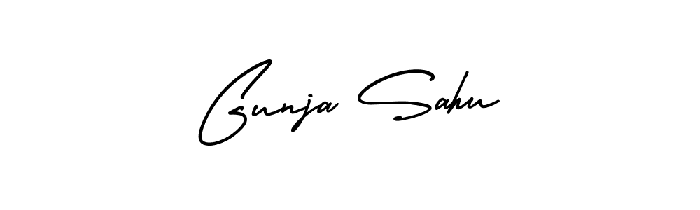 Use a signature maker to create a handwritten signature online. With this signature software, you can design (AmerikaSignatureDemo-Regular) your own signature for name Gunja Sahu. Gunja Sahu signature style 3 images and pictures png